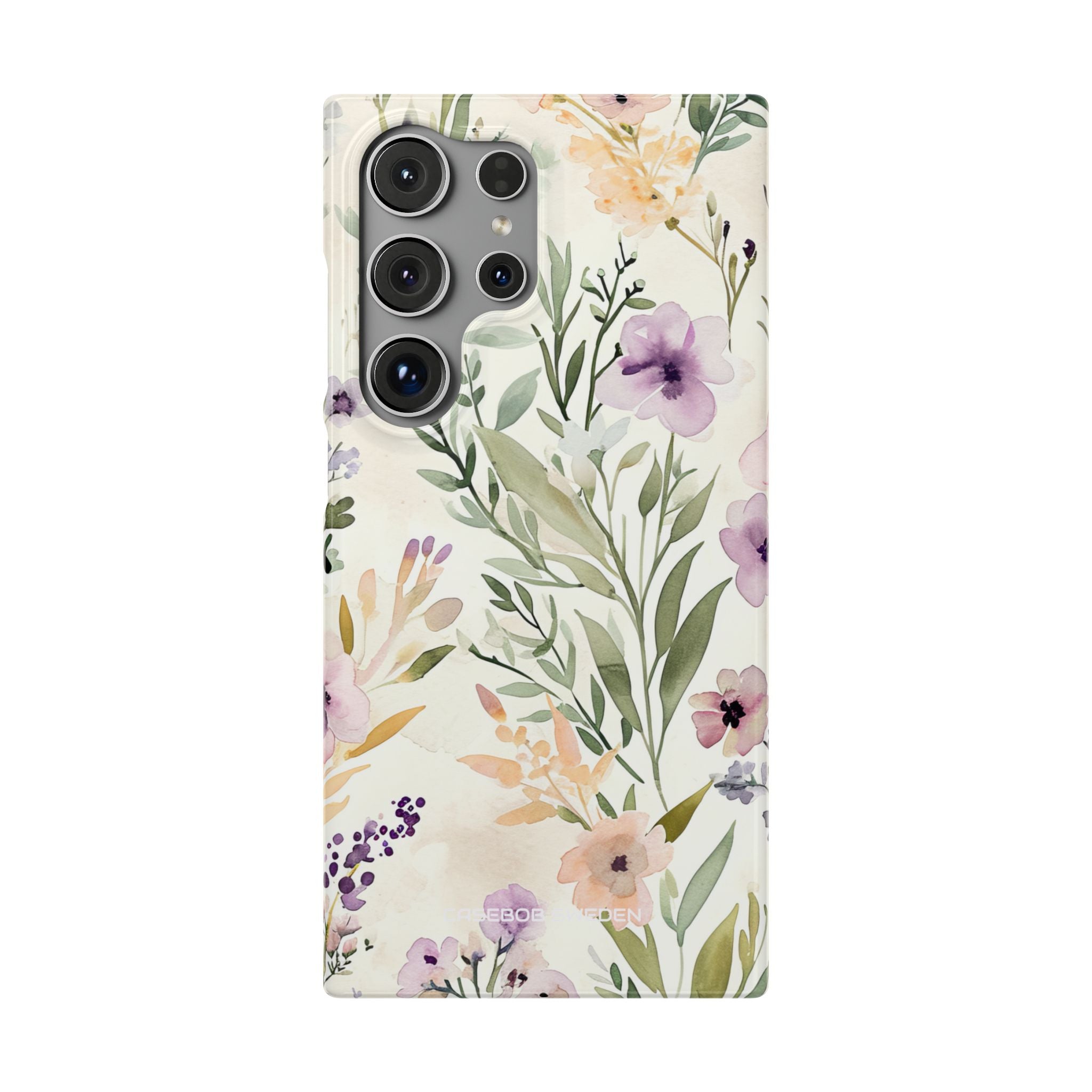 Soft Green Lavender Floral Pattern - Slim Samsung S24 Phone Case