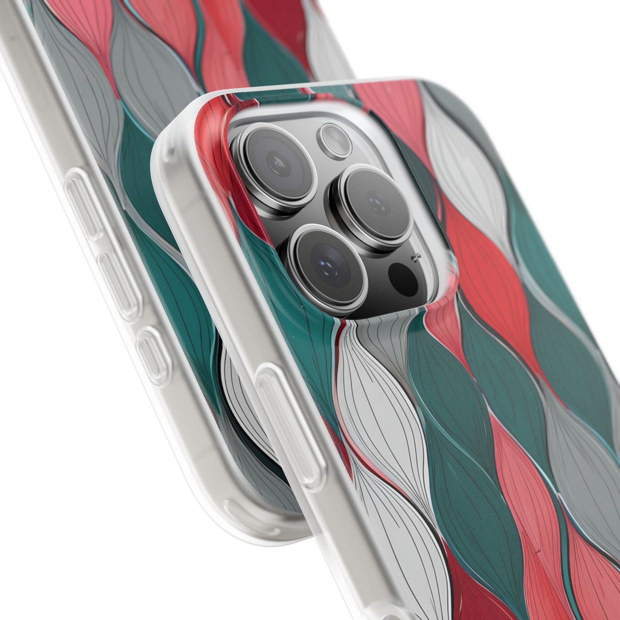 Leaf Cascade Teal iPhone 16 Pro Case - Soft