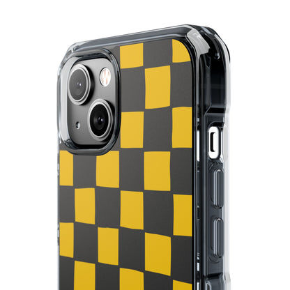 Yellow Squares Dance iPhone Case - Impact