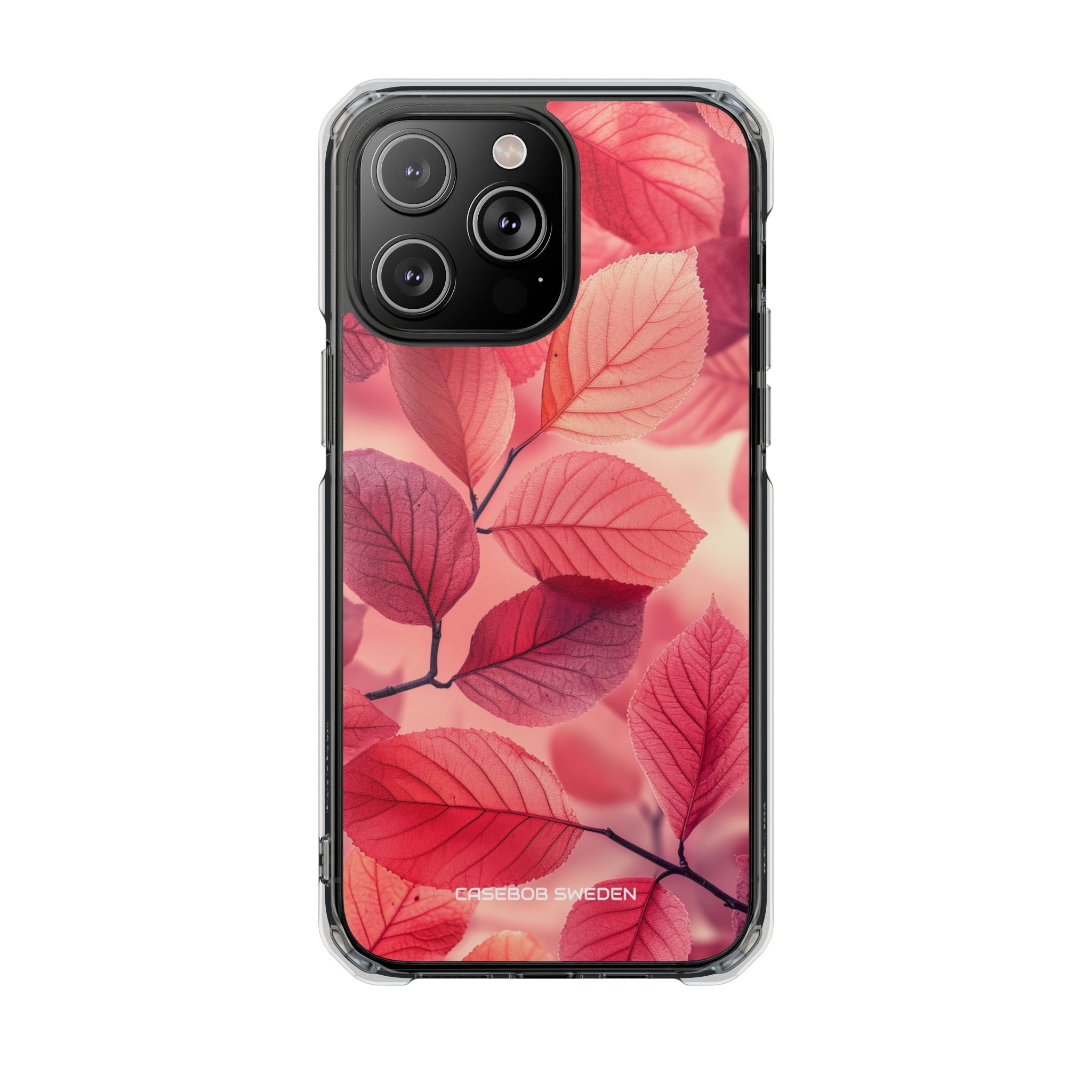 Pink Purple Nature Pattern - Clear Impact iPhone 14 Phone Case