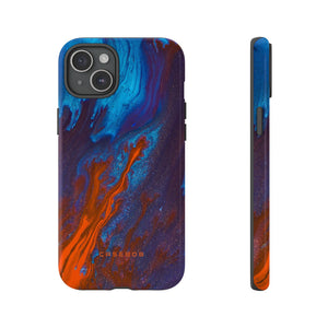 Orange Flame Ink Art - Protective Phone Case