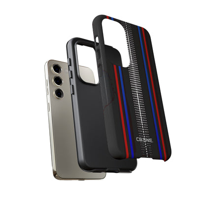 Elegant Gradient Dot Stripe on Black Samsung S23 - Tough