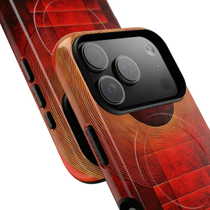 Crimson Orbit iPhone 17 Pro Case - Tough+