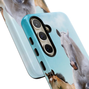 Blue Sky Horses - Protective Phone Case