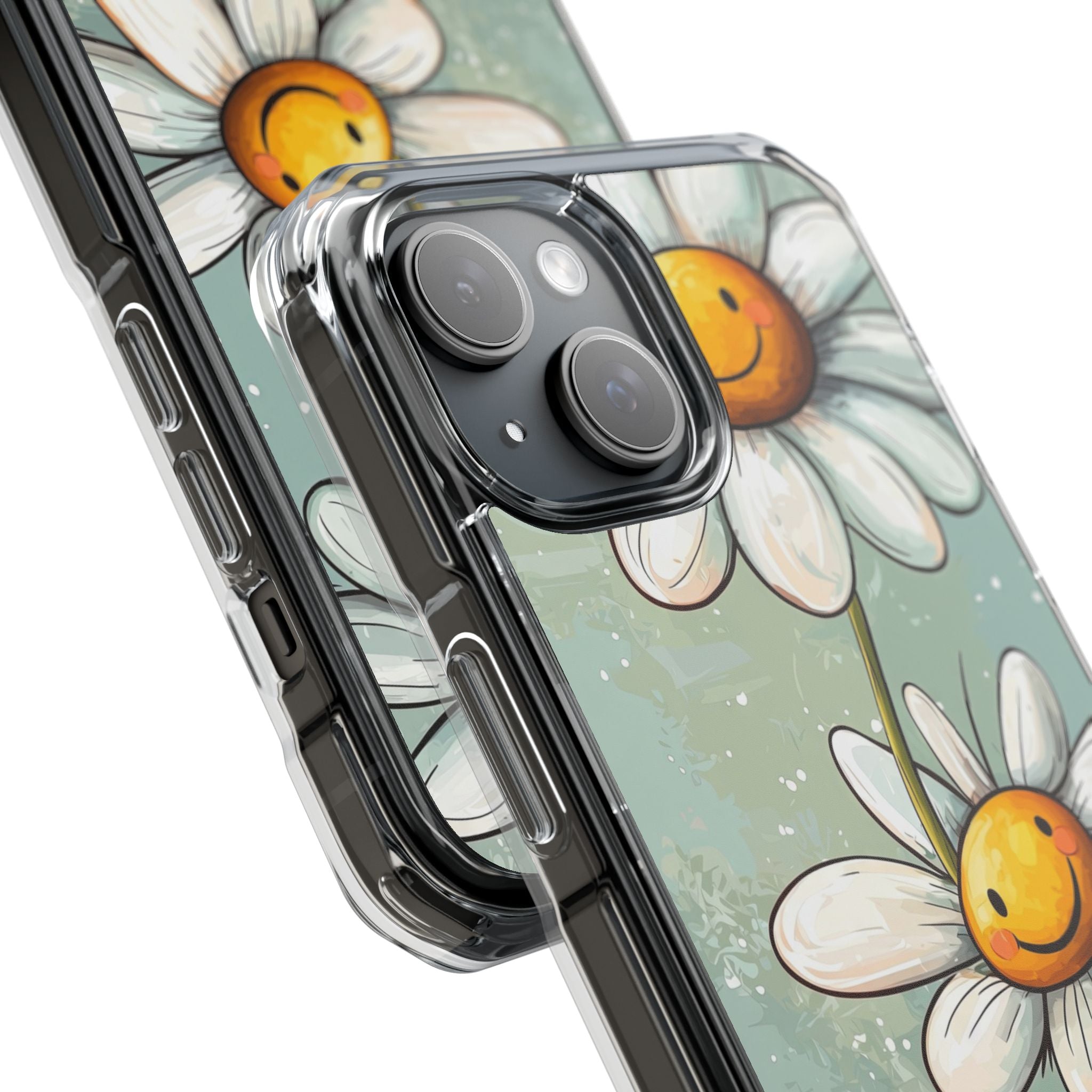 Smiling Daisies Green iPhone 15 Case - Impact