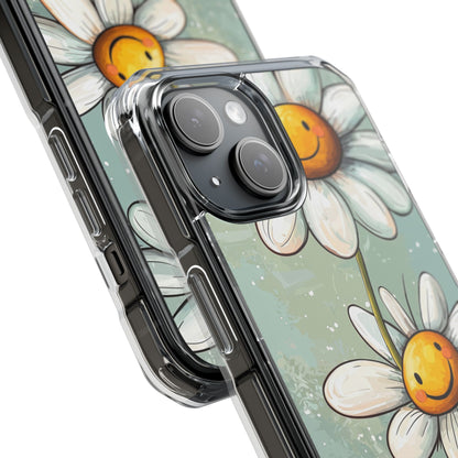 Smiling Daisies Green iPhone 15 Case - Impact