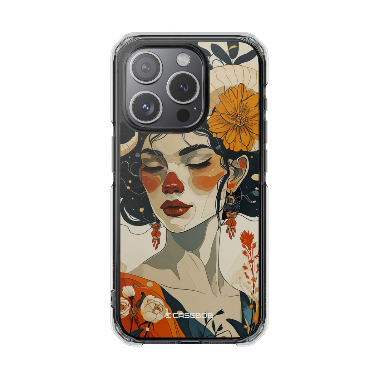 Mystical Bloom - Phone Case for iPhone (Clear Impact - Magnetic)