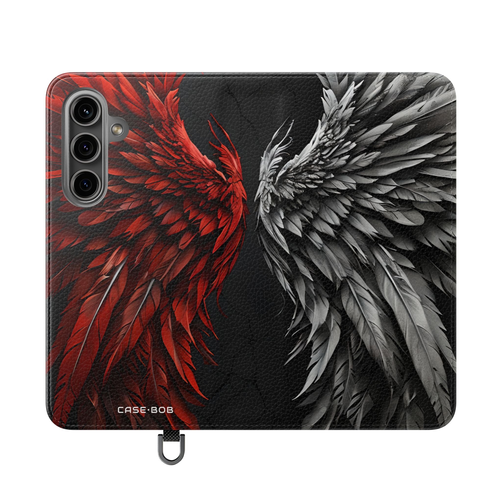 Crimson Silver Wings - Samsung S24 Case - Wallet