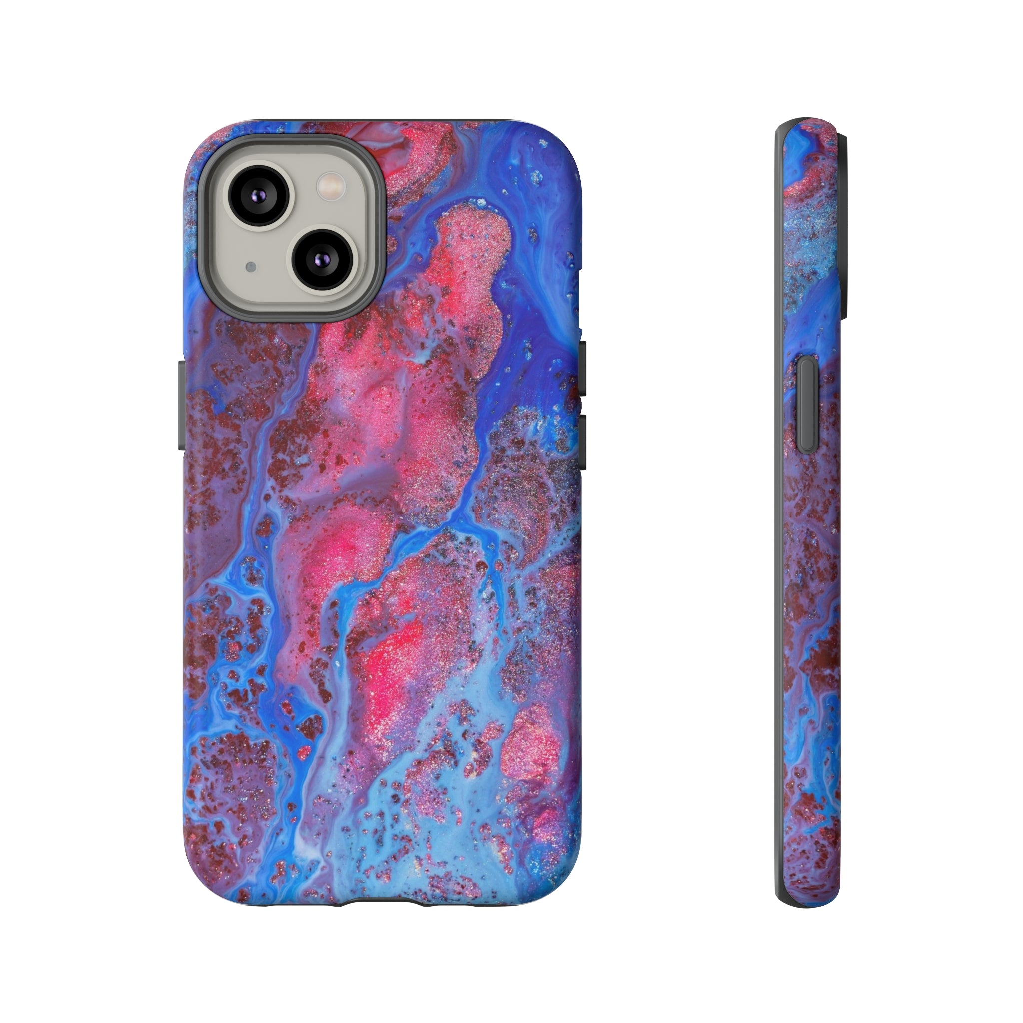 Red Mountain Ink Art iPhone Case (Protective) iPhone 14 Matte Phone Case