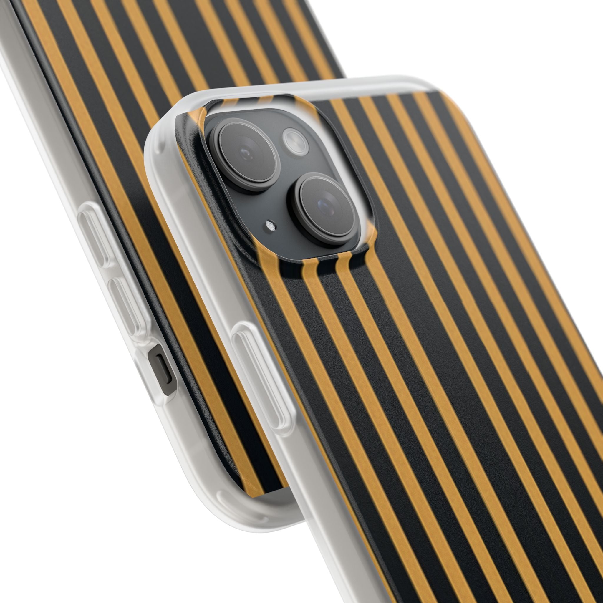 Golden Stripes iPhone 15 Plus Case - Soft