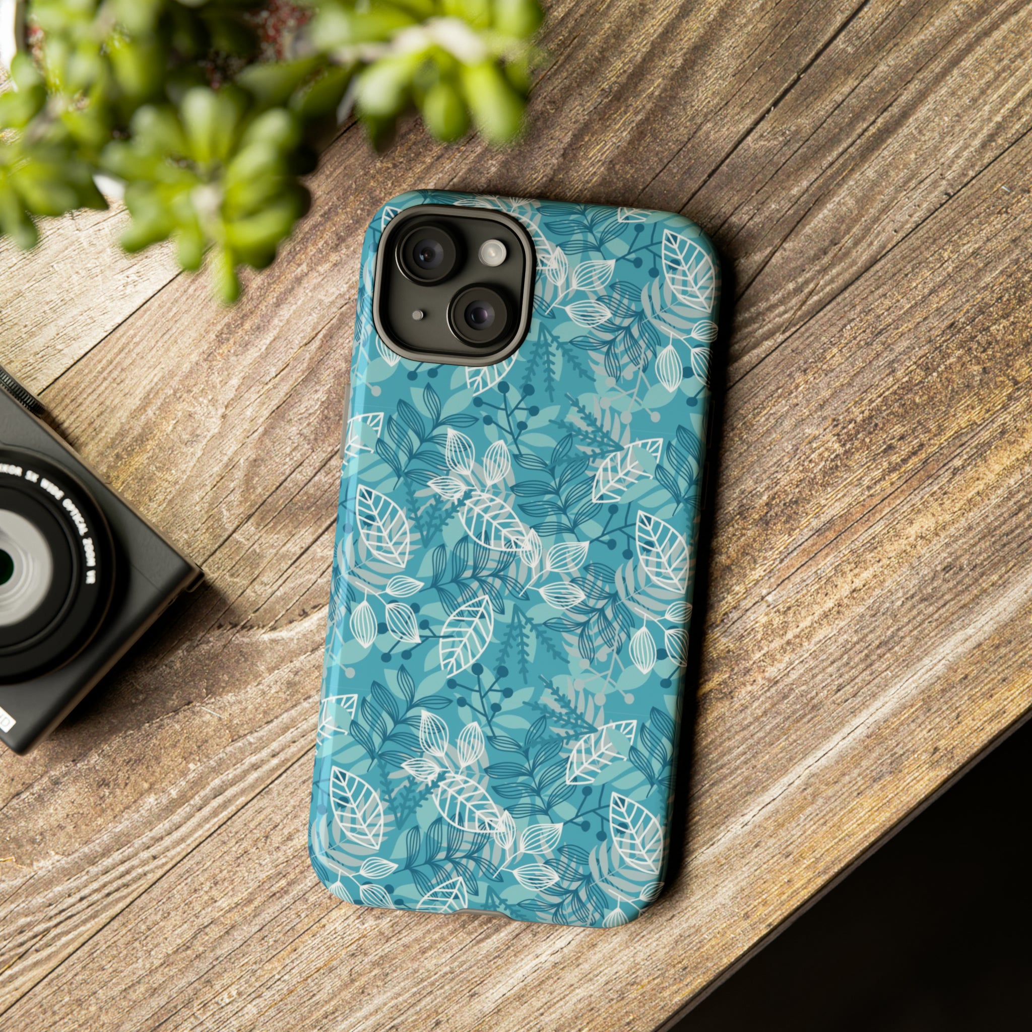 Spring Blue Leaf - Protective Phone Case