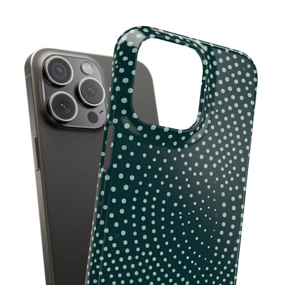 Teal Rippleflow iPhone 15 - Slim Phone Case