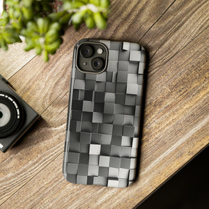 Monochrome Square Gradient - Protective Phone Case