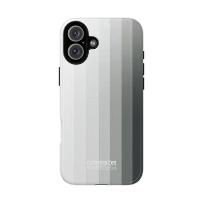 Silver Gradient Stripes iPhone 16 - Tough