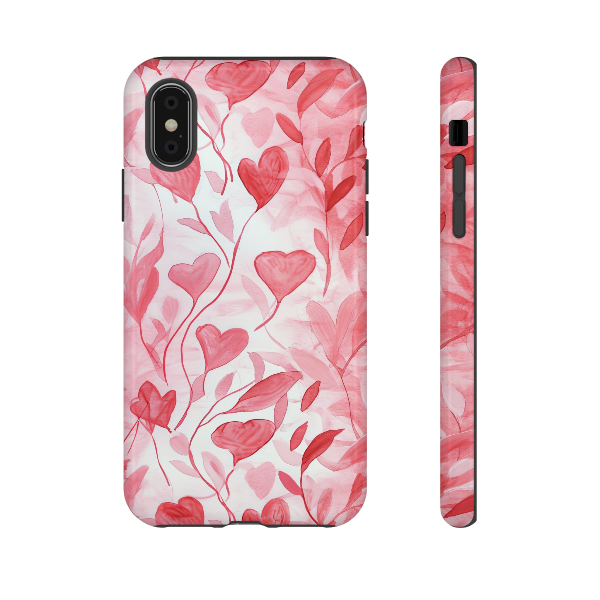 Cupid's Intertwined Hearts - Protective Phone Case