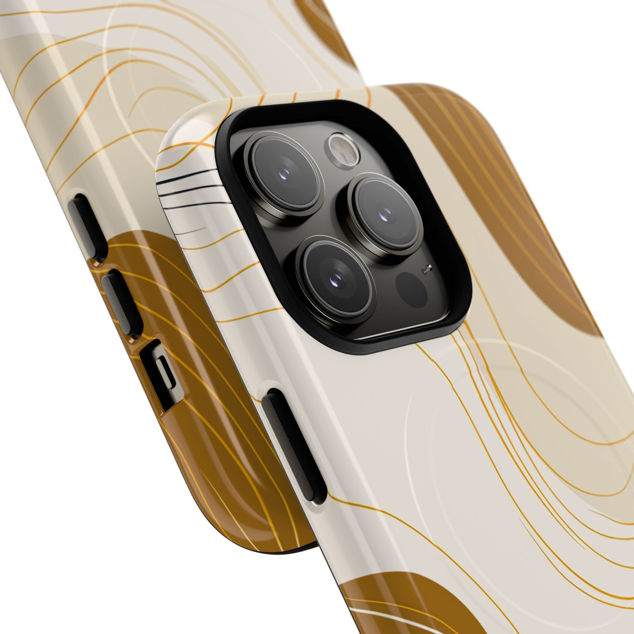 Golden Flow Lines iPhone 14 - Tough+