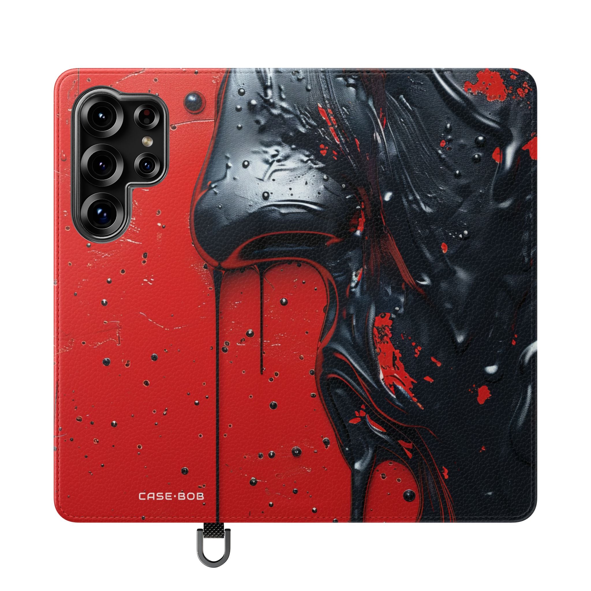 Glossy Black Face - Samsung S25 Ultra Case - Wallet