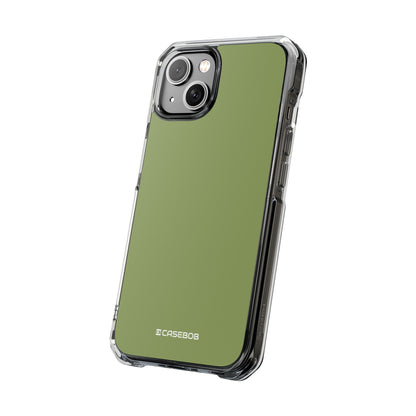 Moss Green - Clear Impact Case for iPhone