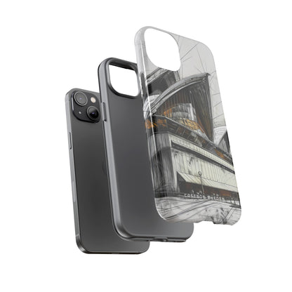 Architectural Curves in Line Formation iPhone 14 - Tough Phone Case