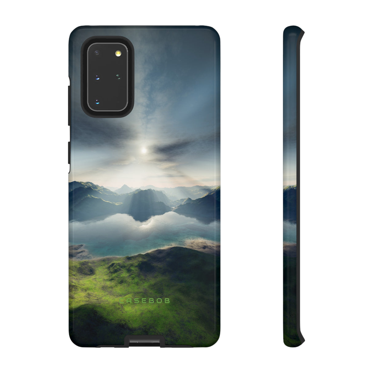 Landscape with Lake & Sun - Protective Phone Case