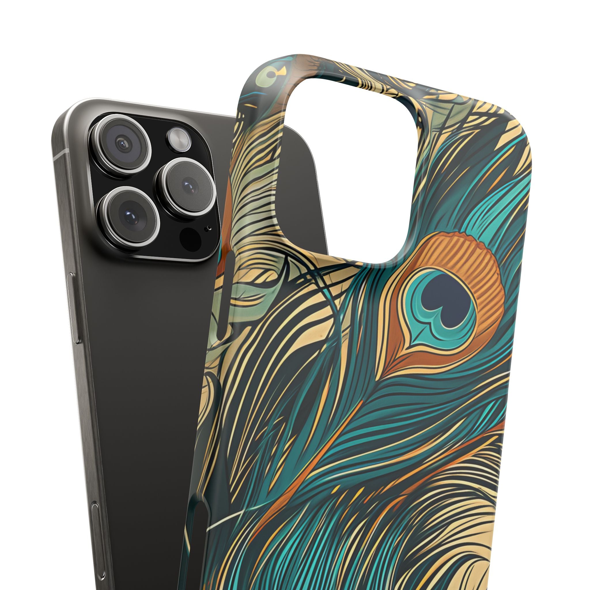 Art Nouveau Peacock Elegance iPhone 16 - Slim Phone Case