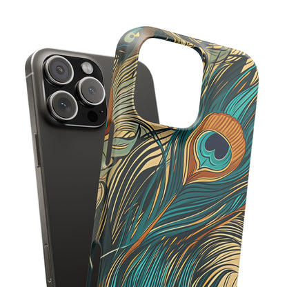 Jugendstil Pfau Eleganz iPhone 16 - Schlanke Handyhülle