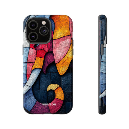 Elephant Mosaic iPhone 14 Pro Max Case - Tough
