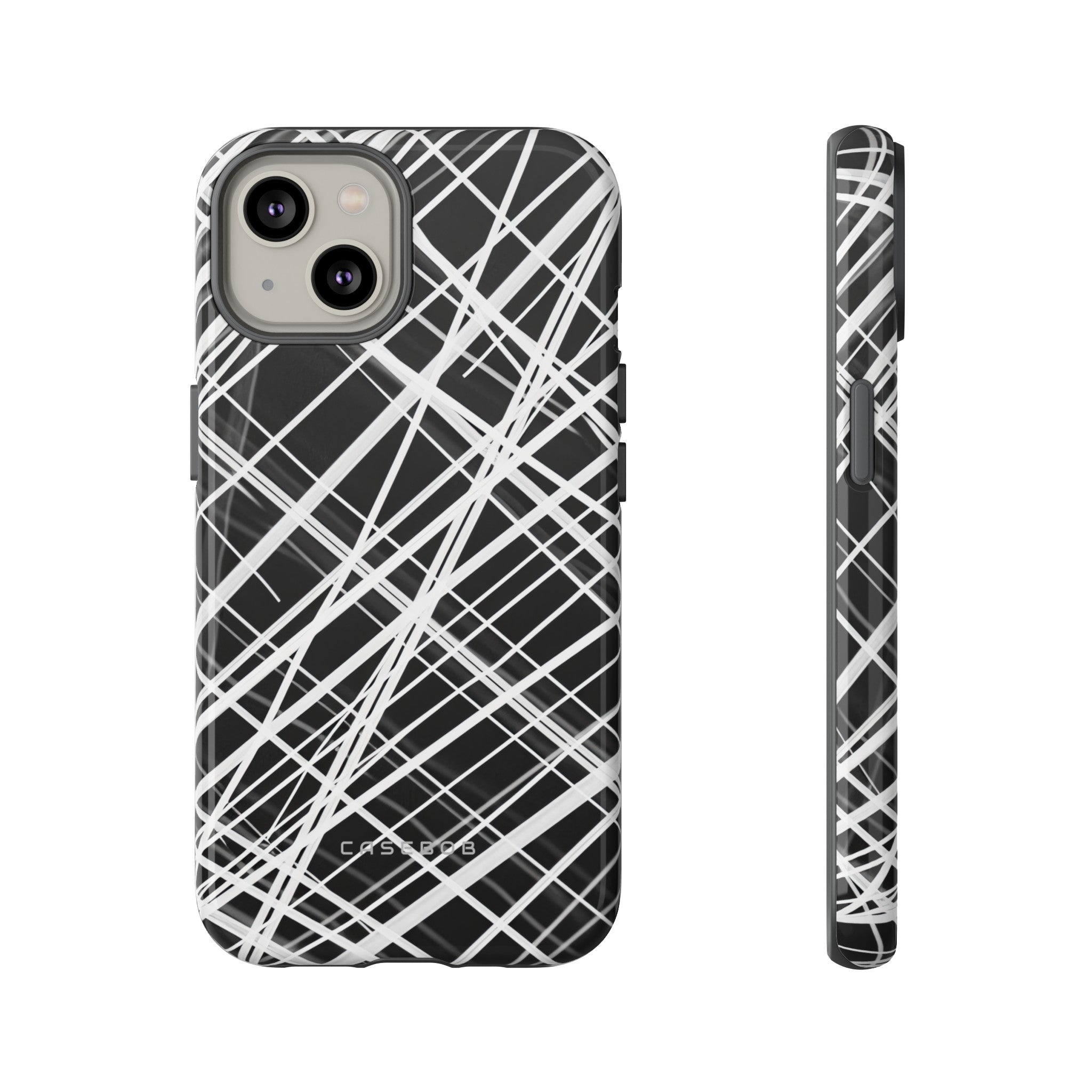 White Line Elegance - Protective Phone Case