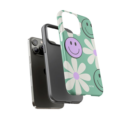 Smiley Daisy Glow iPhone 14 Pro Max Case - Tough