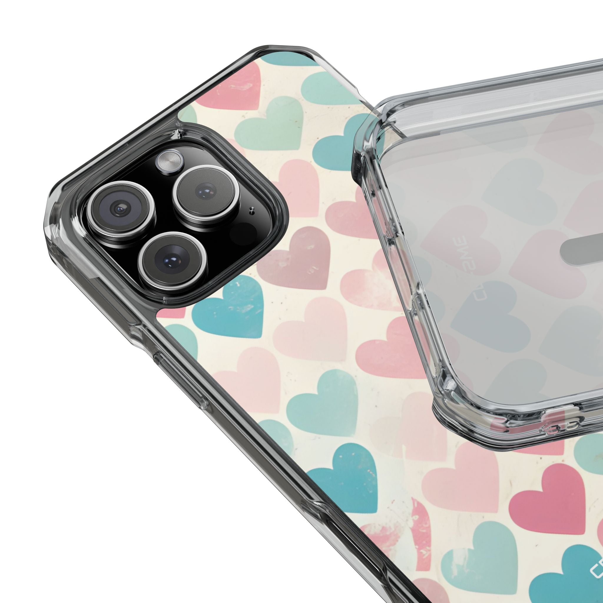 Retro Hearts Symmetry iPhone Case - Impact