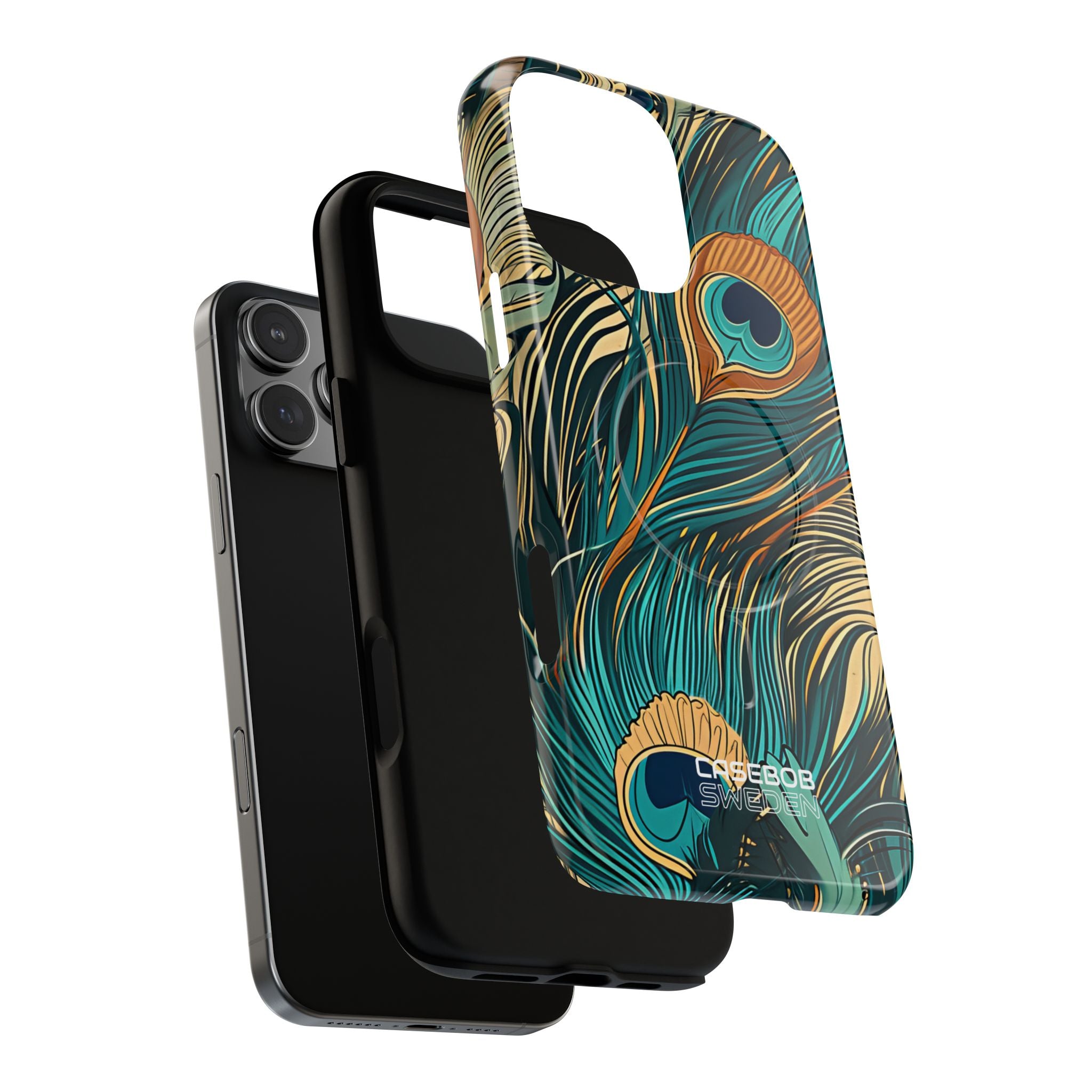 Peacock Feather Whirl iPhone 16 - Tough+