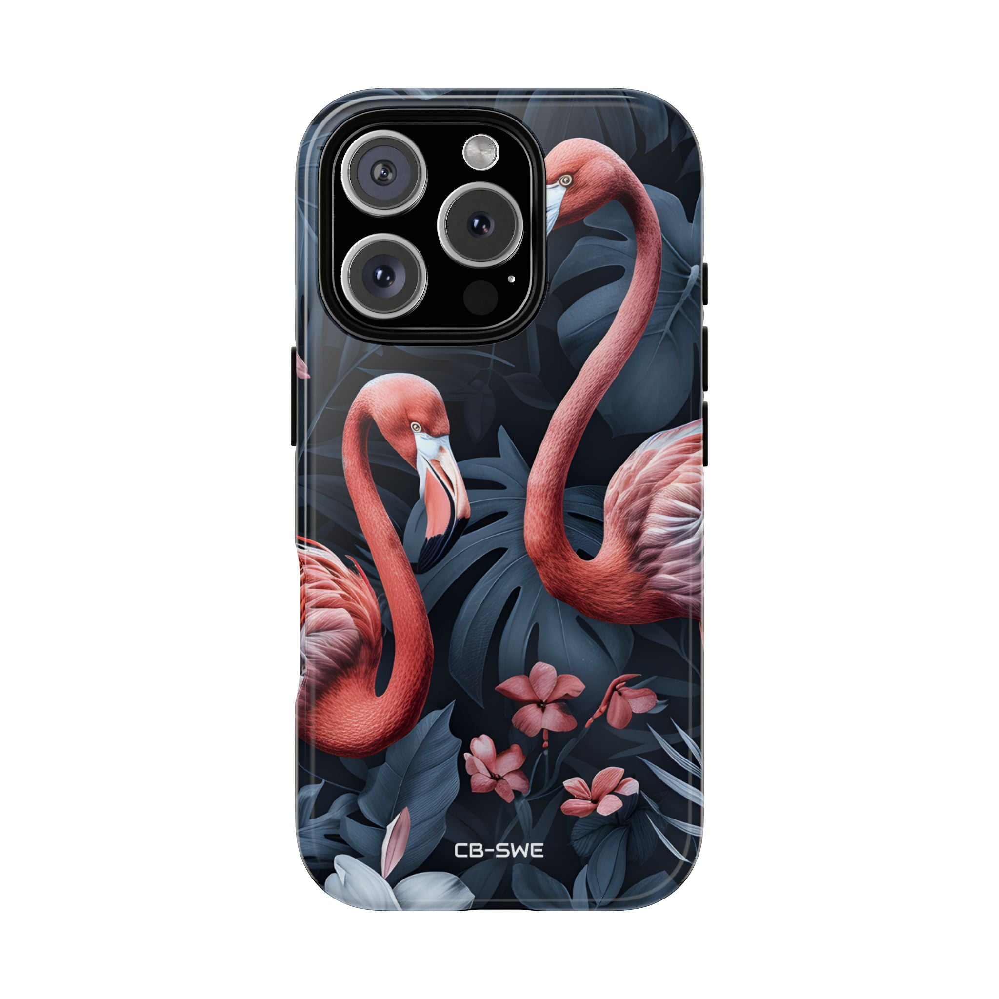 Flamingos Embrace Nature - iPhone Case