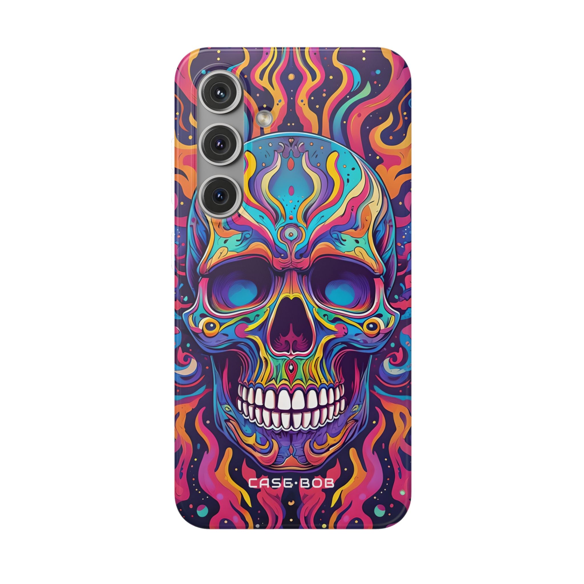 Flaming Skull Samsung S24 Case - Soft