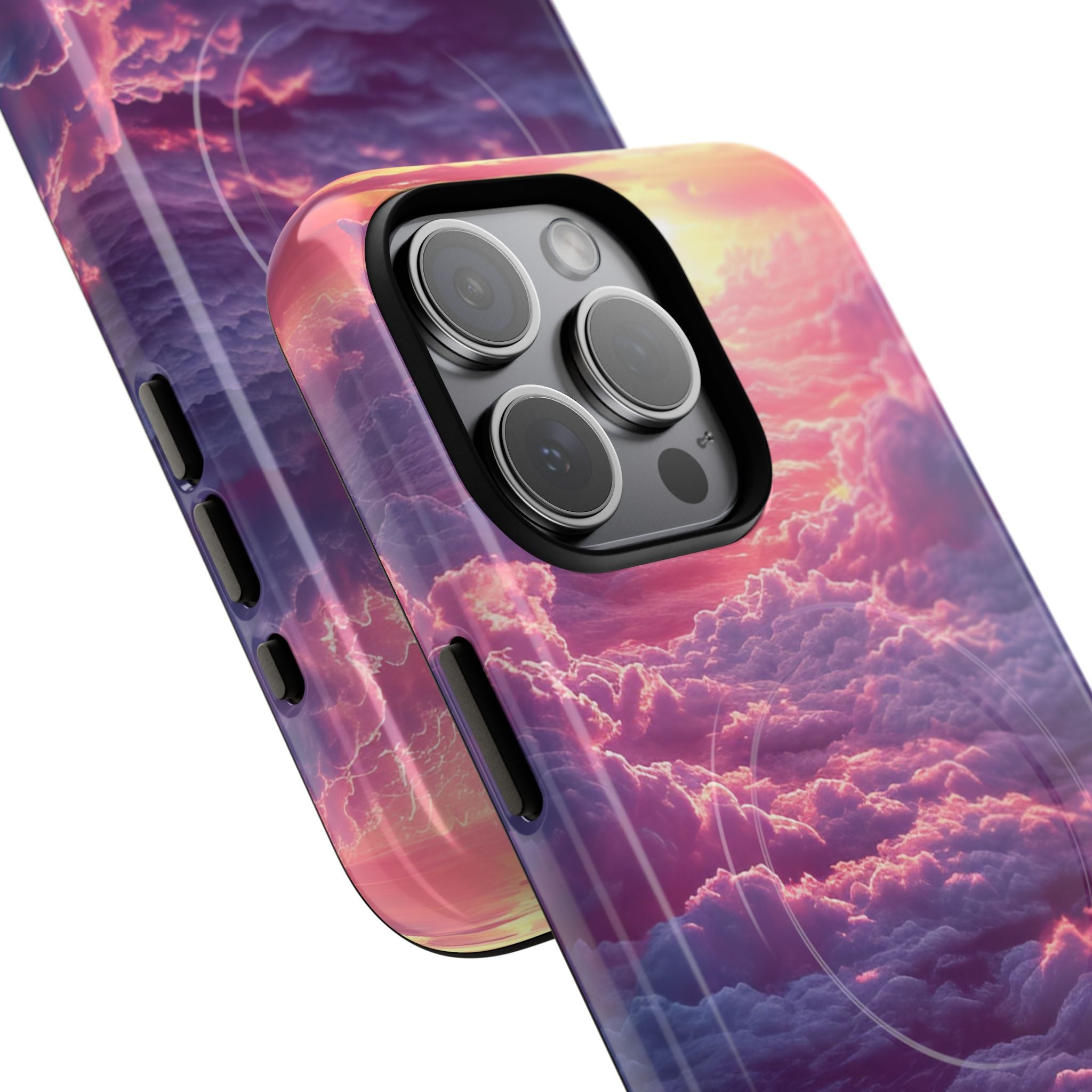 Pink Purple Clouds - Tough + MagSafe® iPhone 15 Phone Case