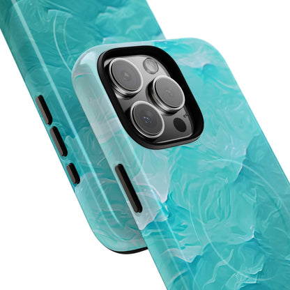 Soothing Aqua Currents iPhone 16 - Tough+