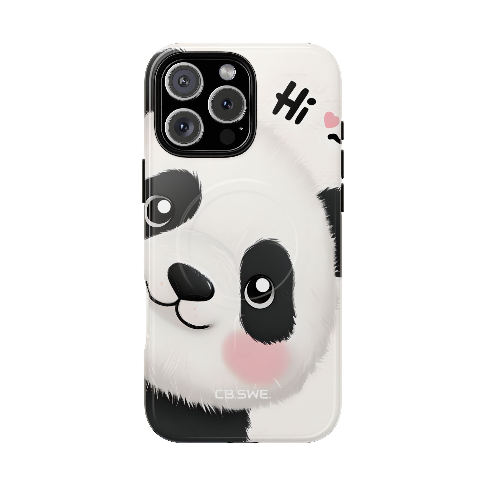 Adorable Panda Playful Hi Text Phone iPhone 16 - Tough+