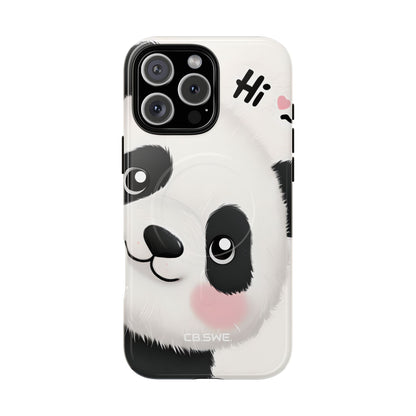 Adorable Panda Playful Hi Text Phone iPhone 16 - Tough+