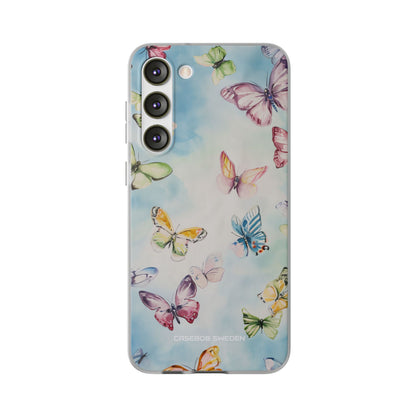 Watercolor Butterfly Bliss - Flexi Samsung S23 Phone Case