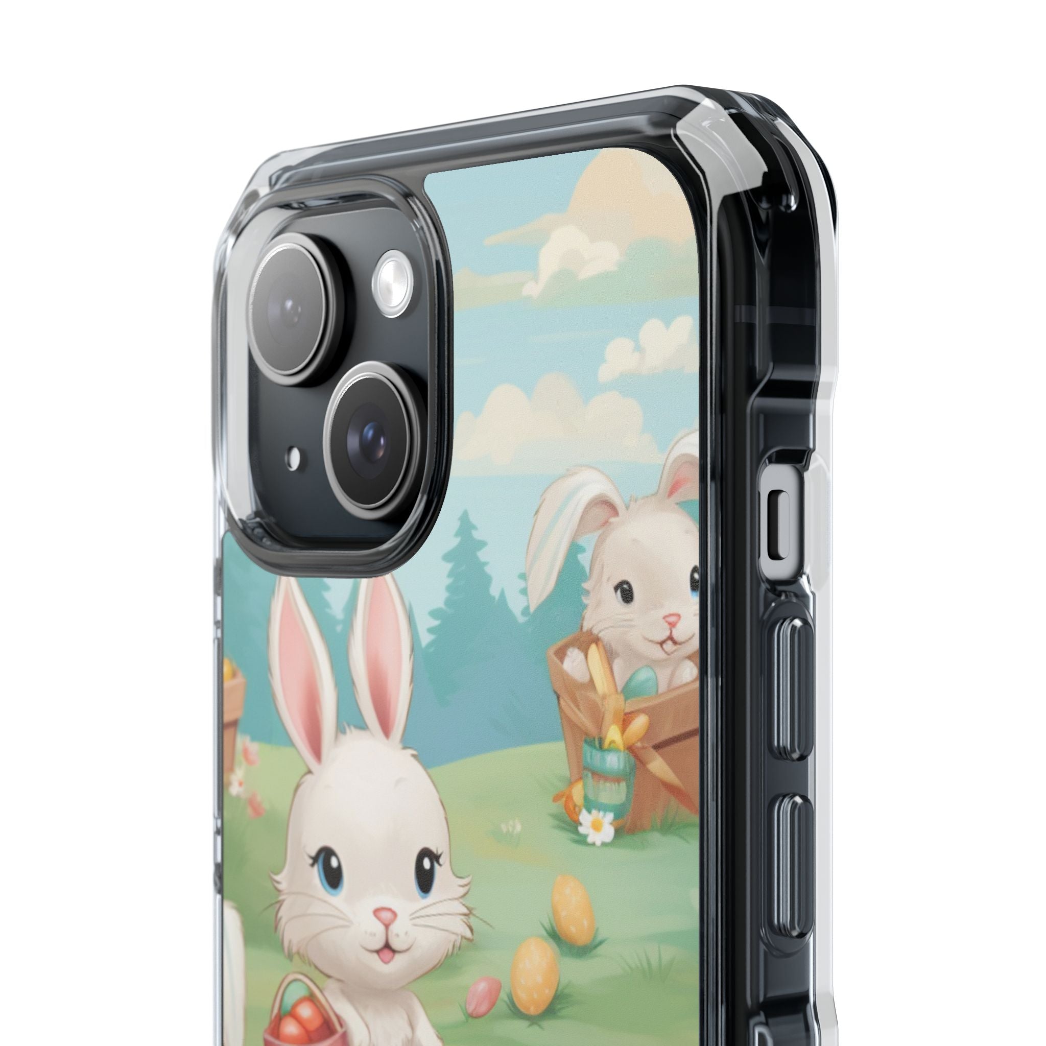 Bunnies Hunt Eggs iPhone Case - Impact