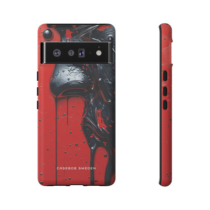 Textured Crimson Bloom Google Pixel 6 - Tough Phone Case