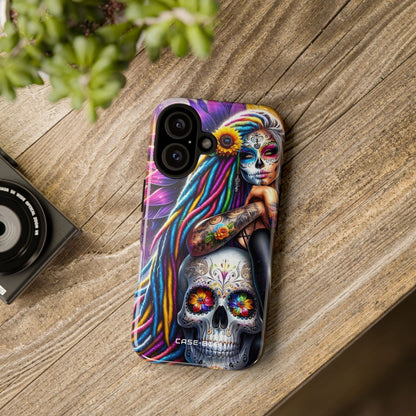 Sunflower Skull Glow iPhone 16 Pro Case - Tough