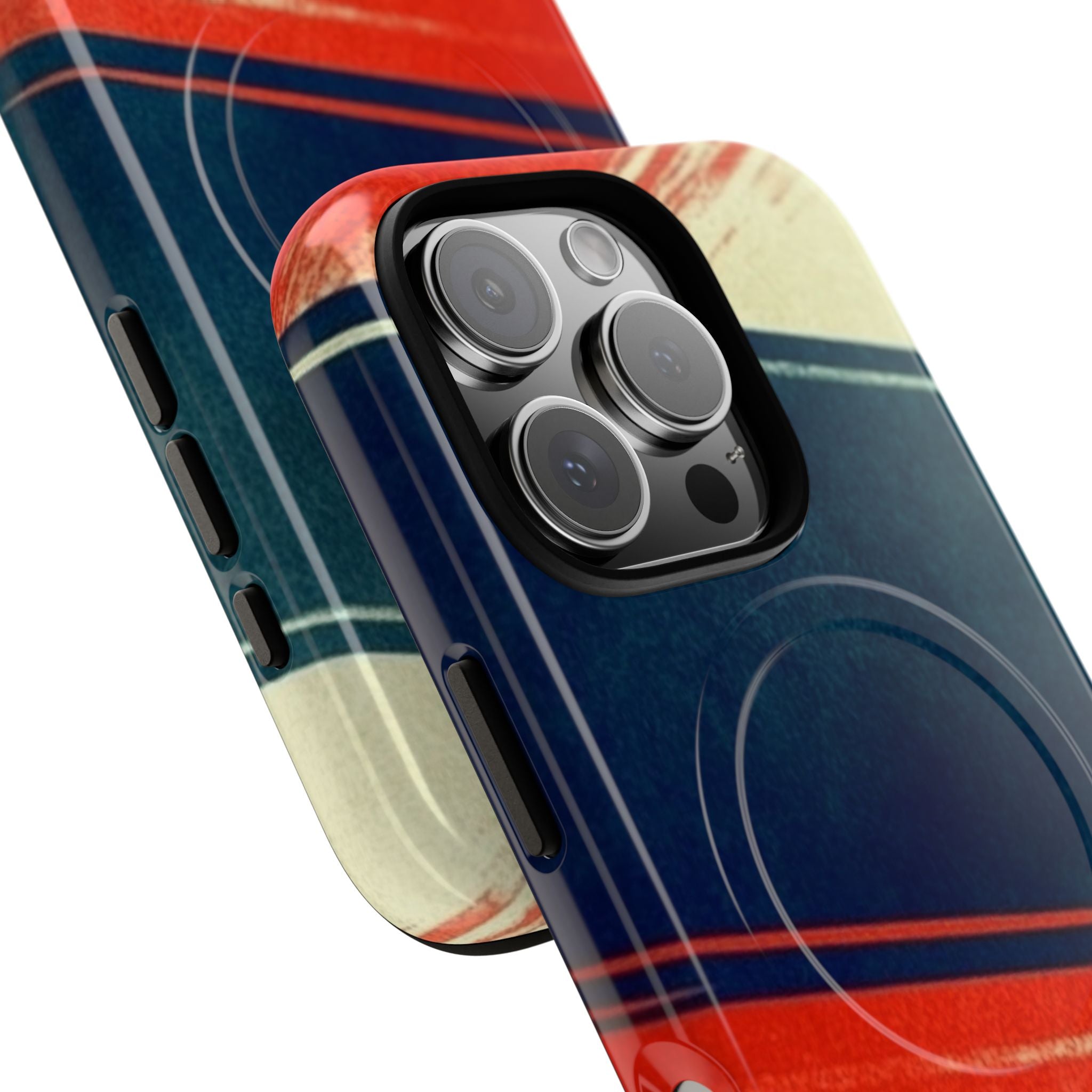 Blue Diagonal Motion iPhone 16 Pro Case - Tough+