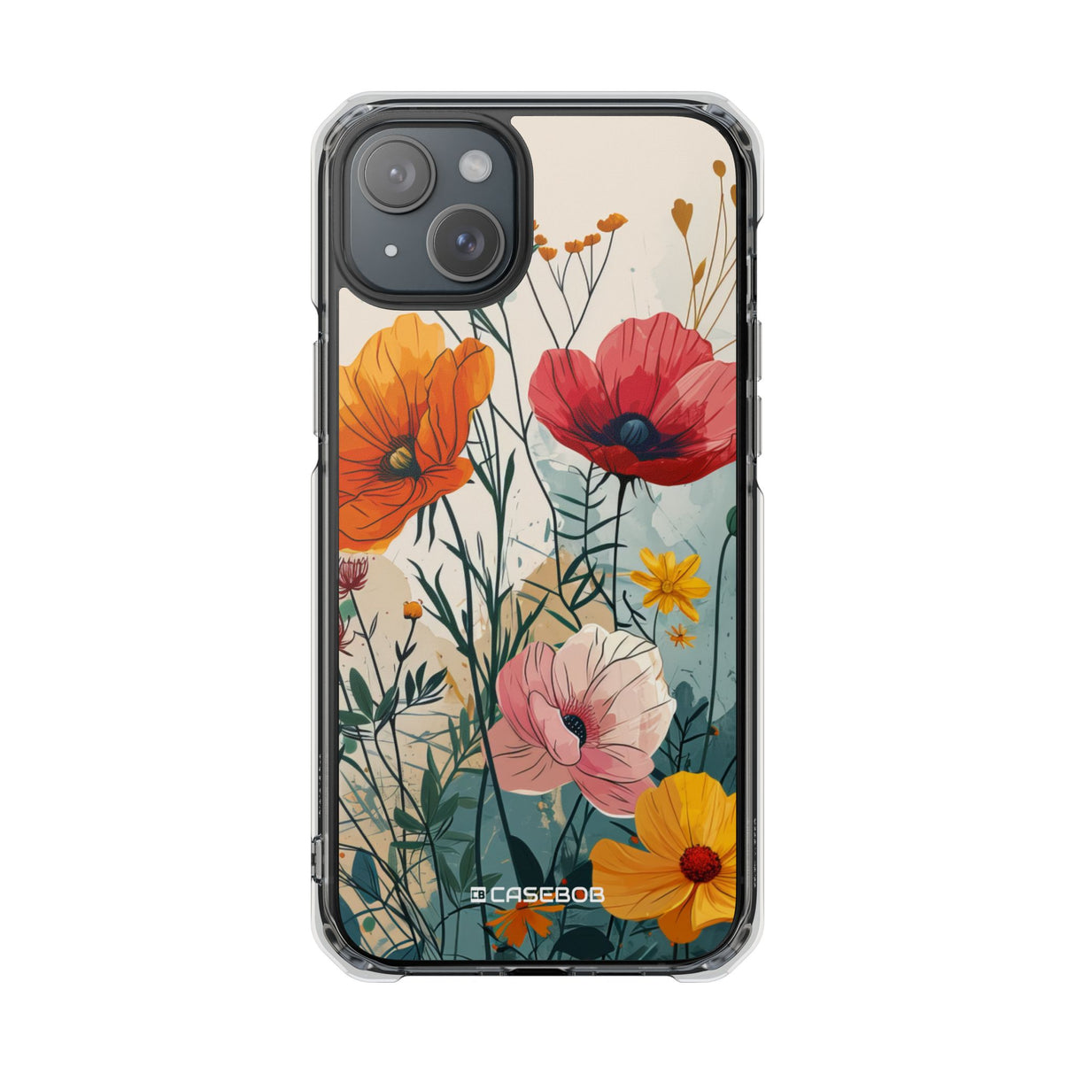 Blooming Whimsy – Handyhülle für iPhone (Clear Impact – Magnetisch) 