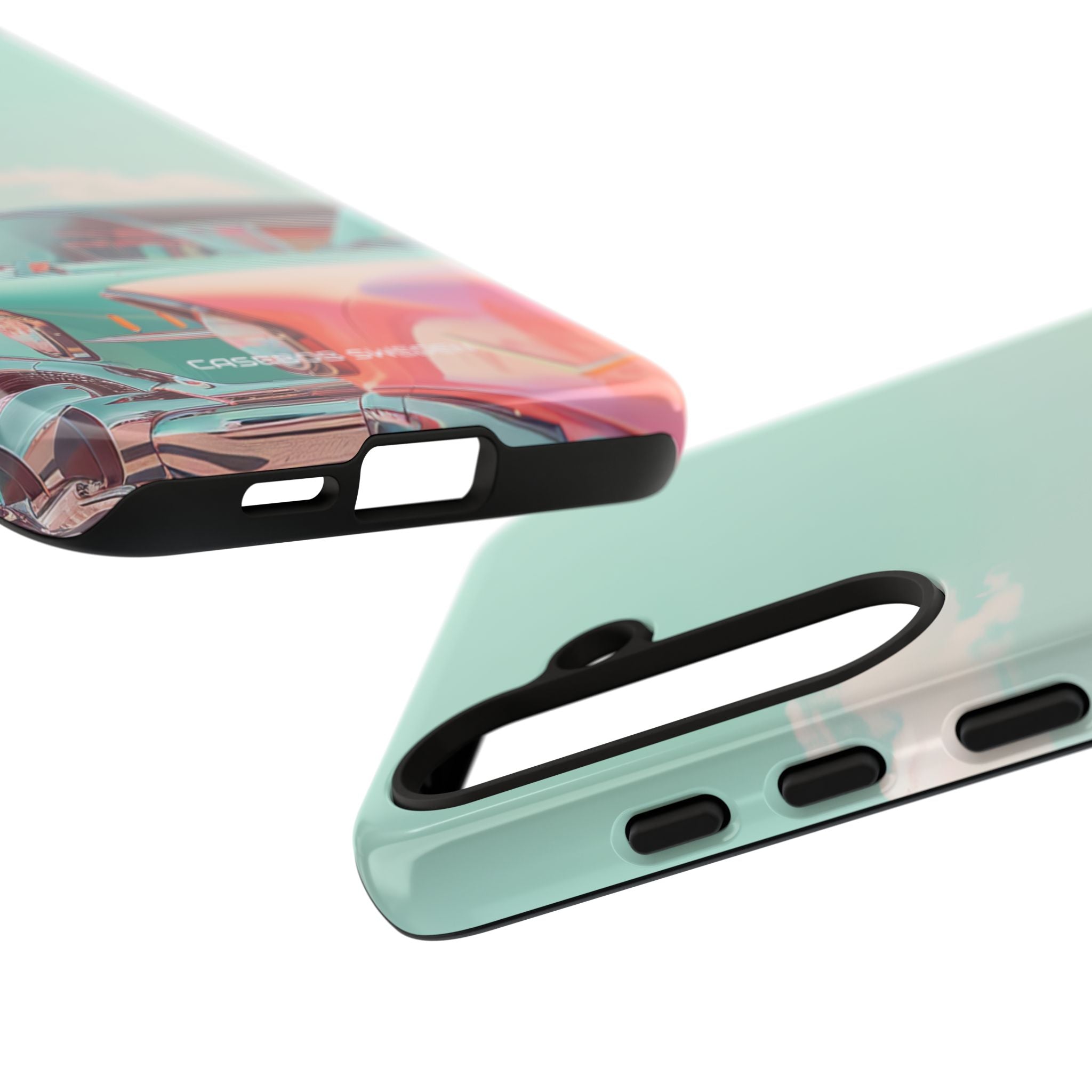 Vintage Turquoise Cars - Tough Samsung S24 Phone Case