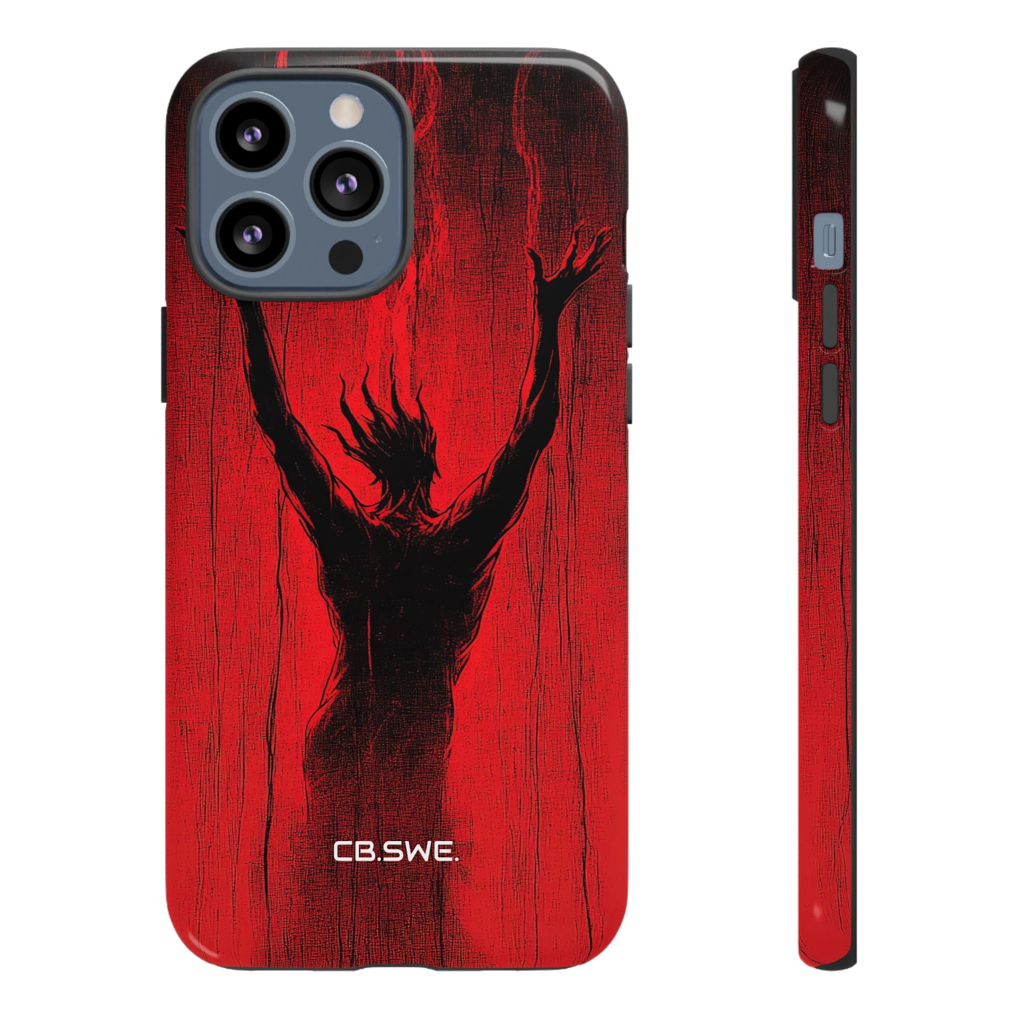 Dark Red Reflective Demons Arms Stre iPhone 13 - Tough