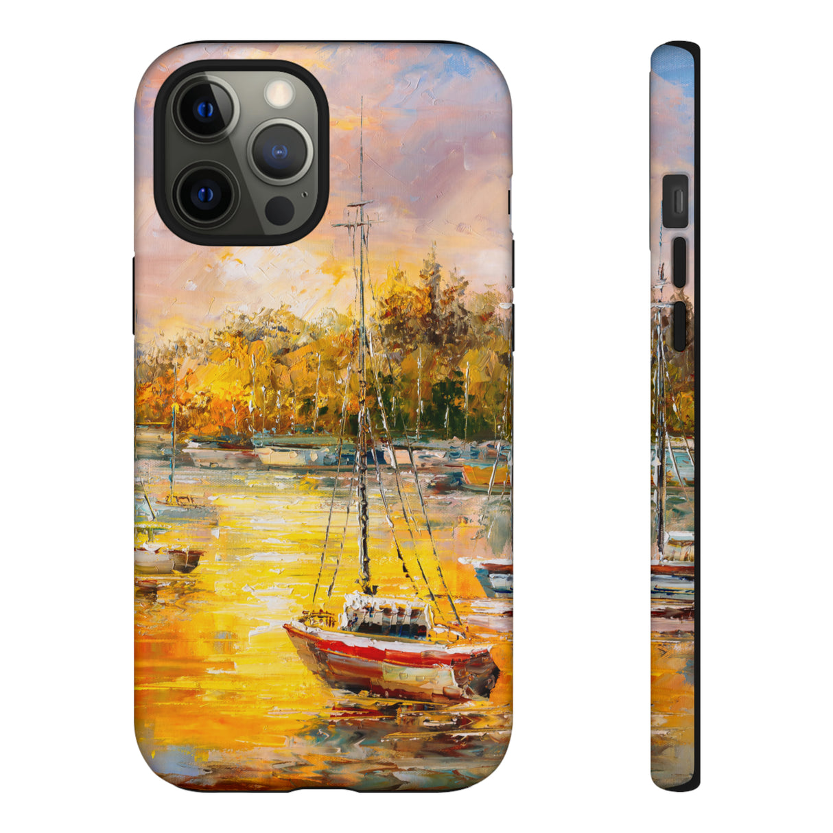 Oil Painting - Harbor View - Protective Phone Case