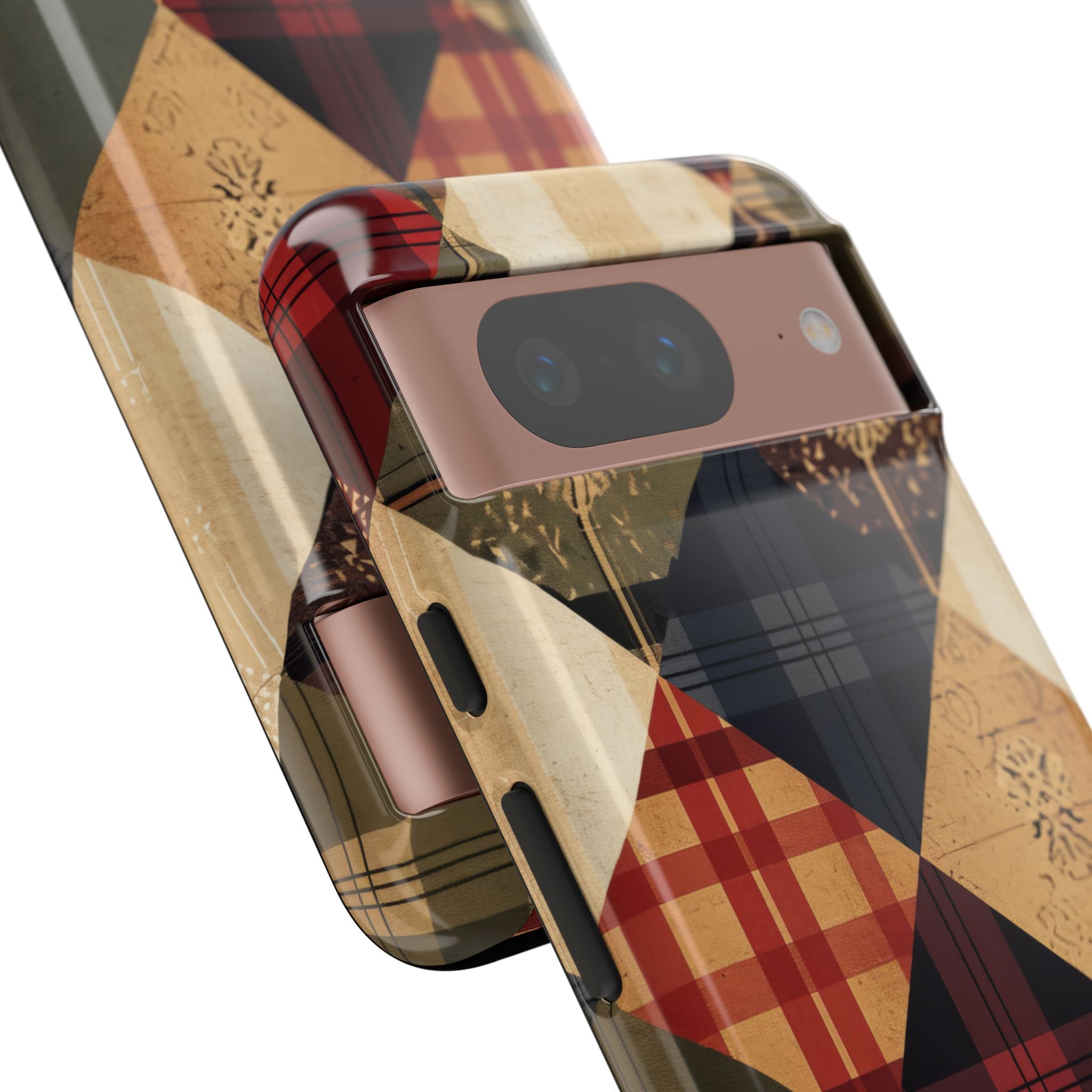 Rustic Geometric Patchwork Harmony Google Pixel 8 - Tough Phone Case