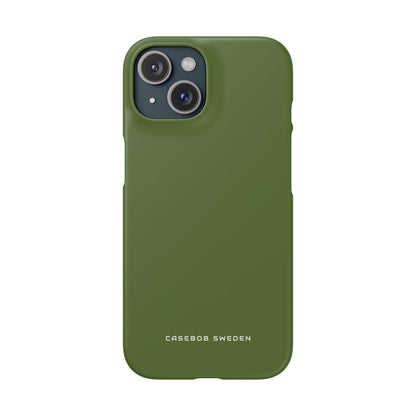 Dark Olive Green iPhone 15 - Slim Phone Case