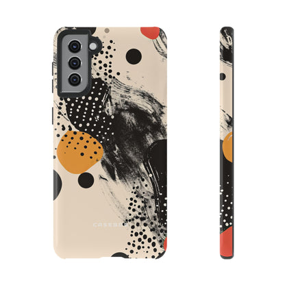 Black Dot Elegance - Protective Phone Case