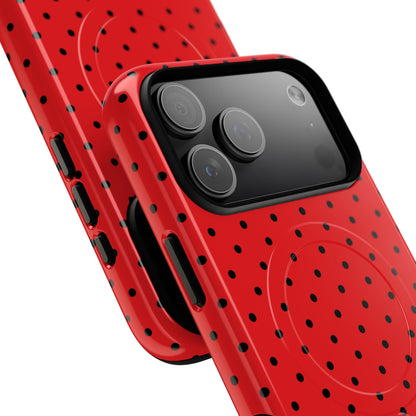 Crimson Dot Matrix iPhone 17 Pro Max Case - Tough+